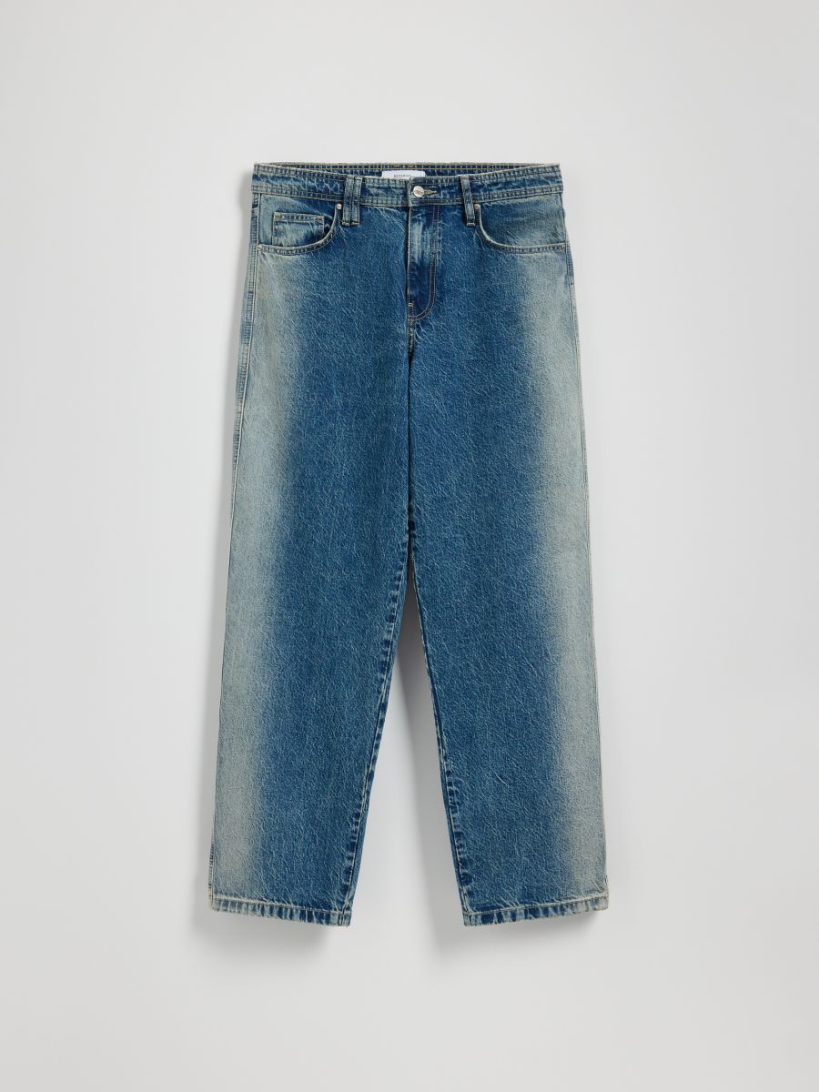 Baggy-Jeans mit Wascheffekt - blau - RESERVED