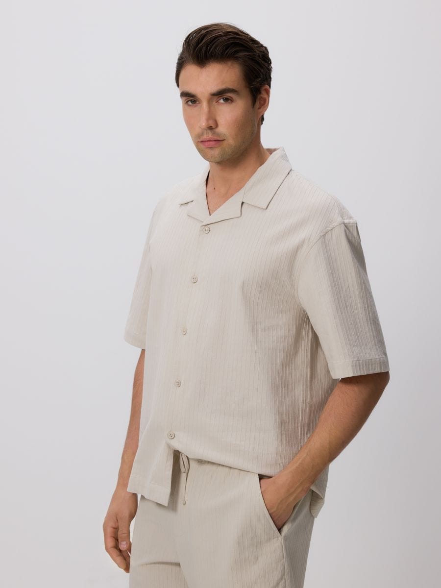 Loose structural shorts - beige - RESERVED - 3