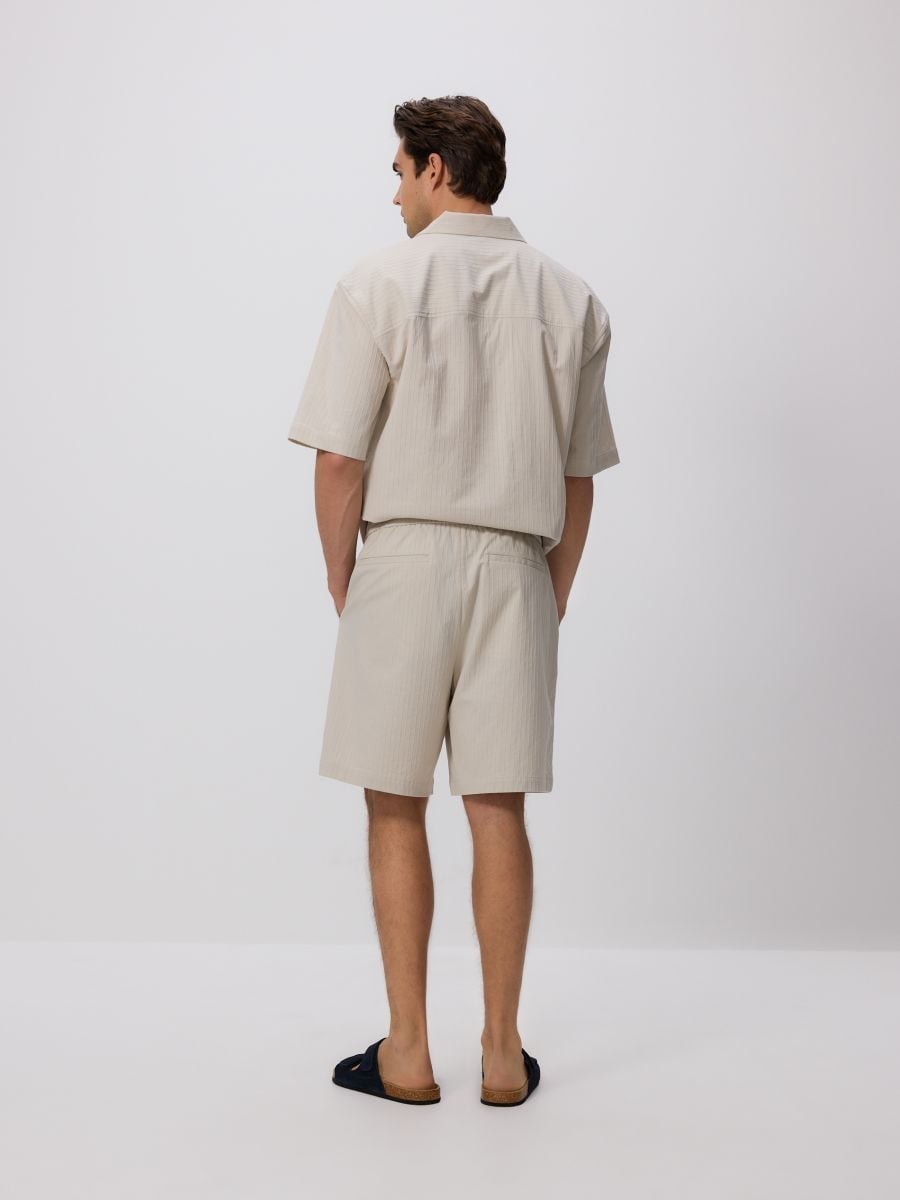 Loose structural shorts - beige - RESERVED - 4