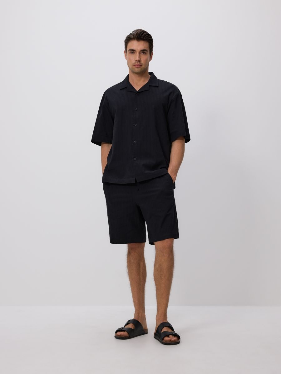 Loose structural shorts - black - RESERVED - 2