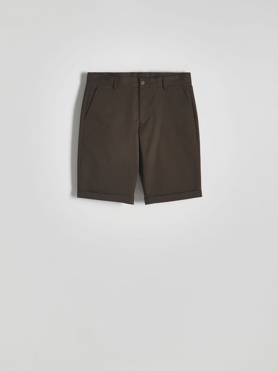 MEN`S SHORTS - tamsiai ruda - RESERVED