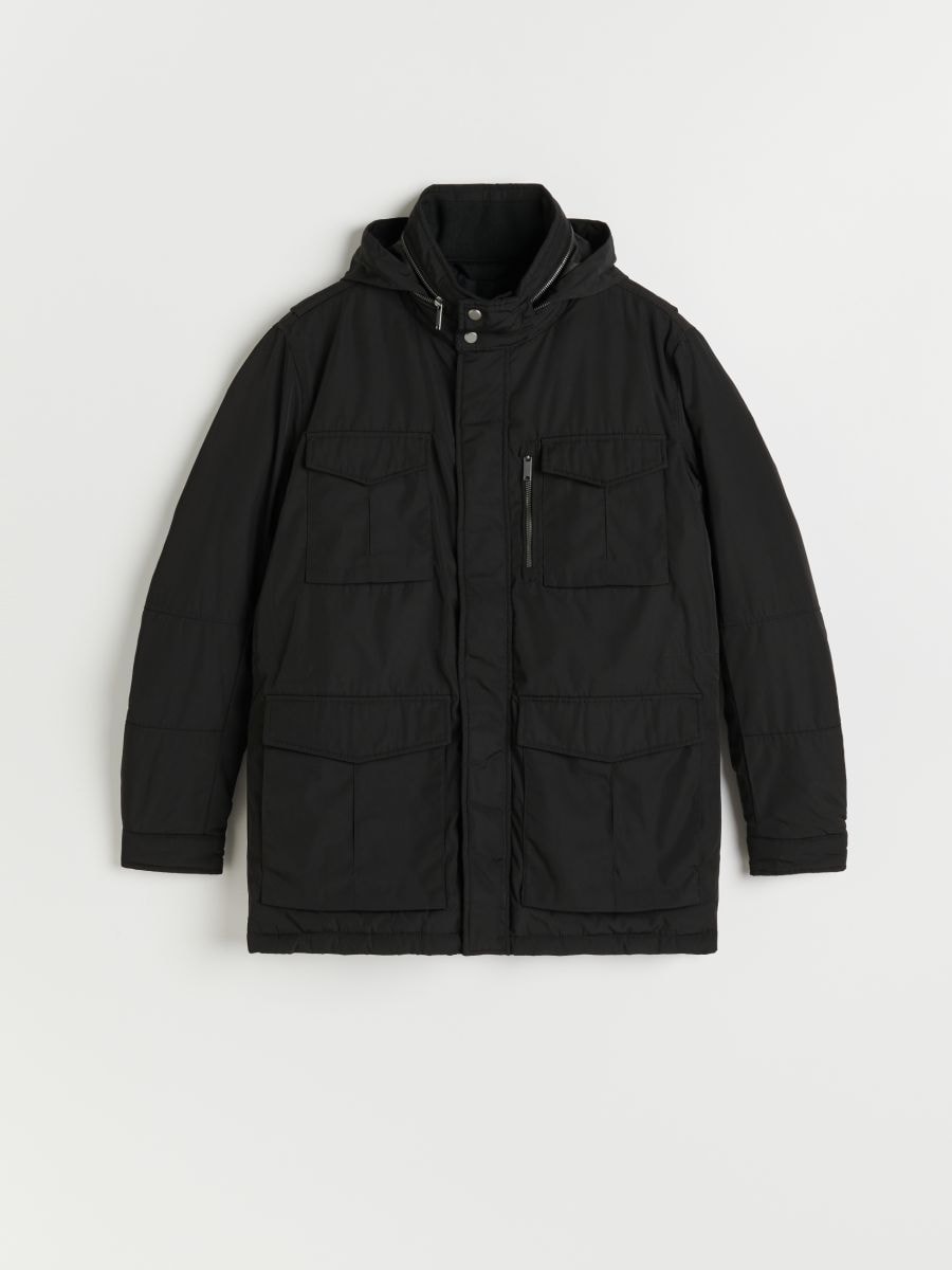Hooded jacket with pockets - black - RESERVED - 5