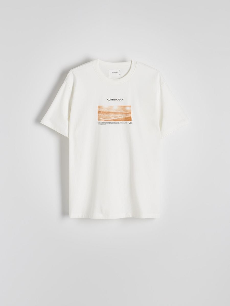 Regular fit T-shirt with back print - white - RESERVED - 3