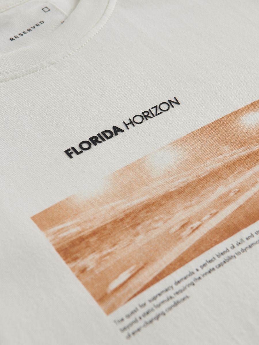 Regular fit T-shirt with back print - white - RESERVED - 4