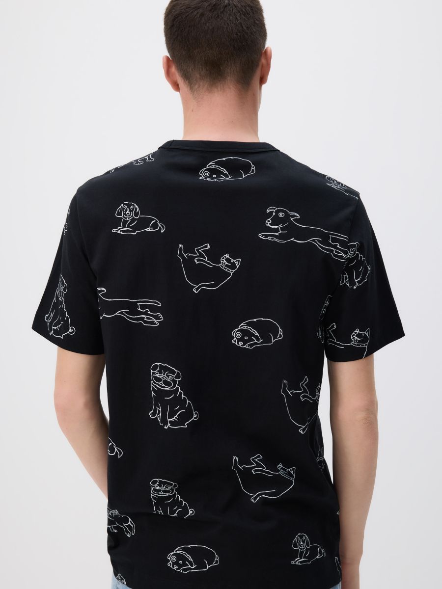 Regular fit printed T-shirt - black - RESERVED - 3
