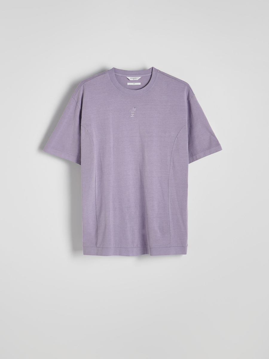 Boxy T-shirt with print on the back - lavender - RESERVED - 3