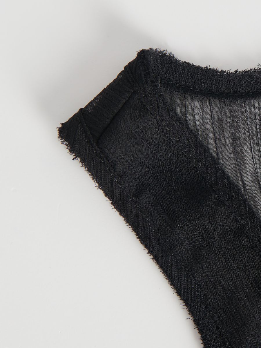 Ruffle top - black - RESERVED - 5