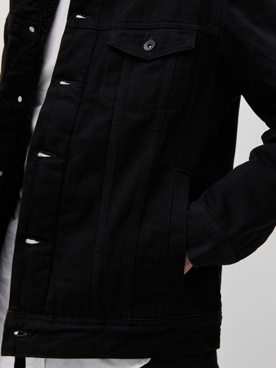 Denim sherpa jacket - black - RESERVED - 2