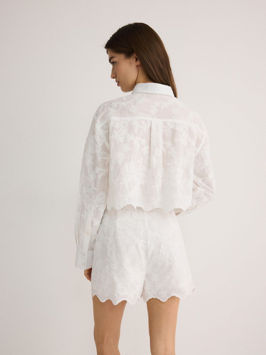 Blouse with embroidery - cream - RESERVED - 3