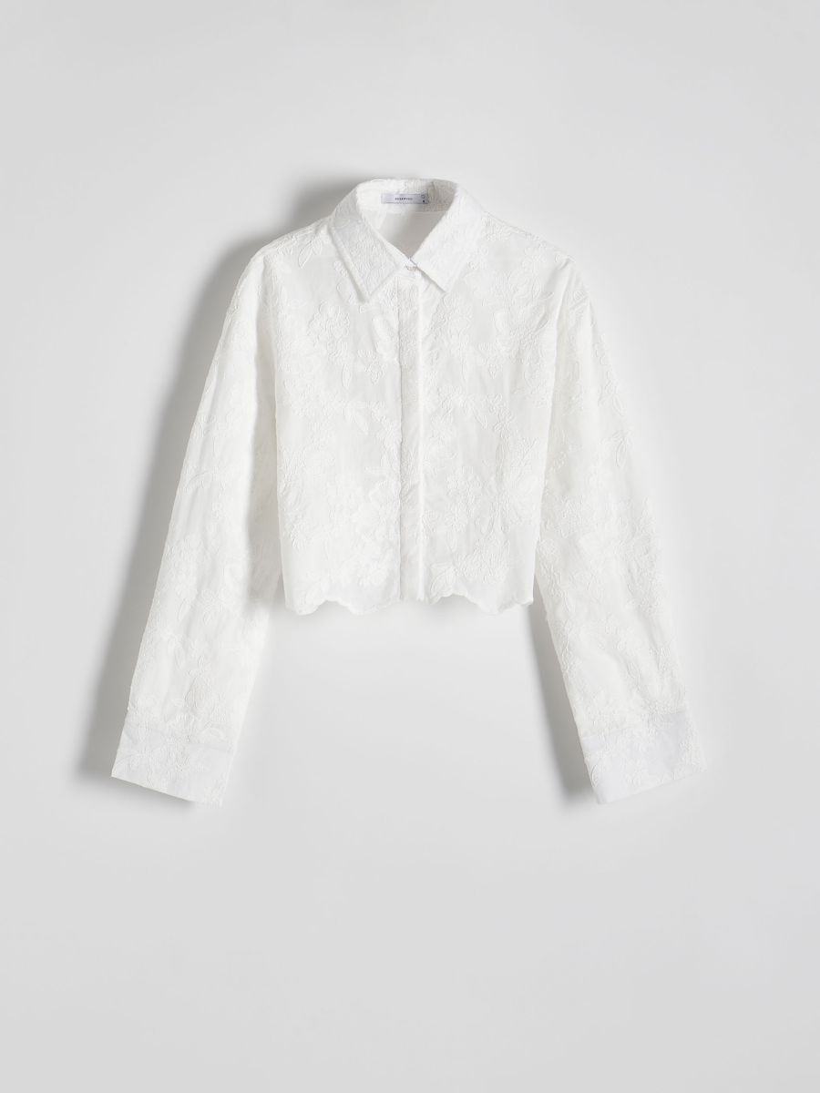Blouse with embroidery - cream - RESERVED - 4