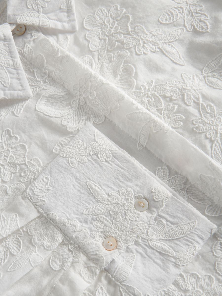 Blouse with embroidery - cream - RESERVED - 5