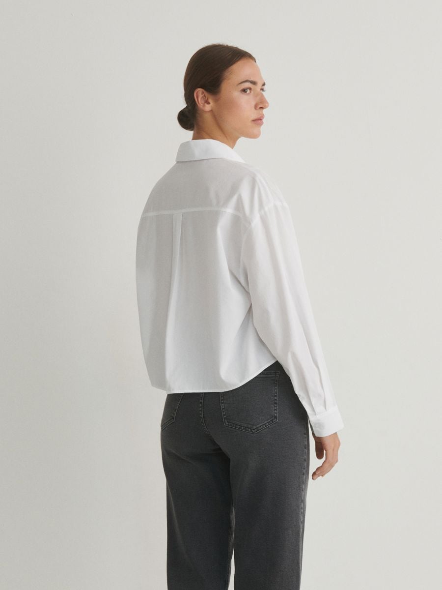 SHIRT WITH DECORATIVE POCKETS - white - RESERVED - 2