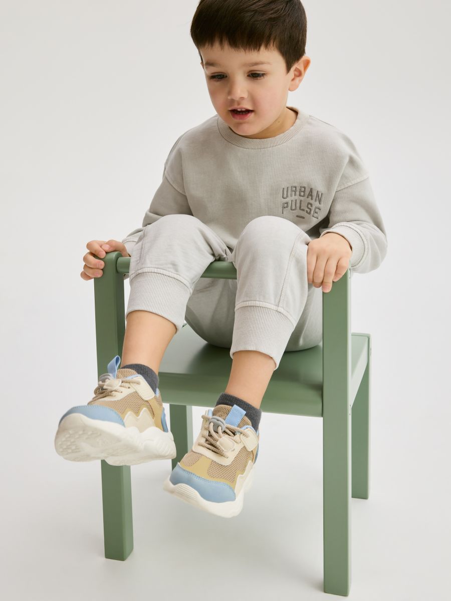 Cotton joggers with pockets - light grey - RESERVED - 5