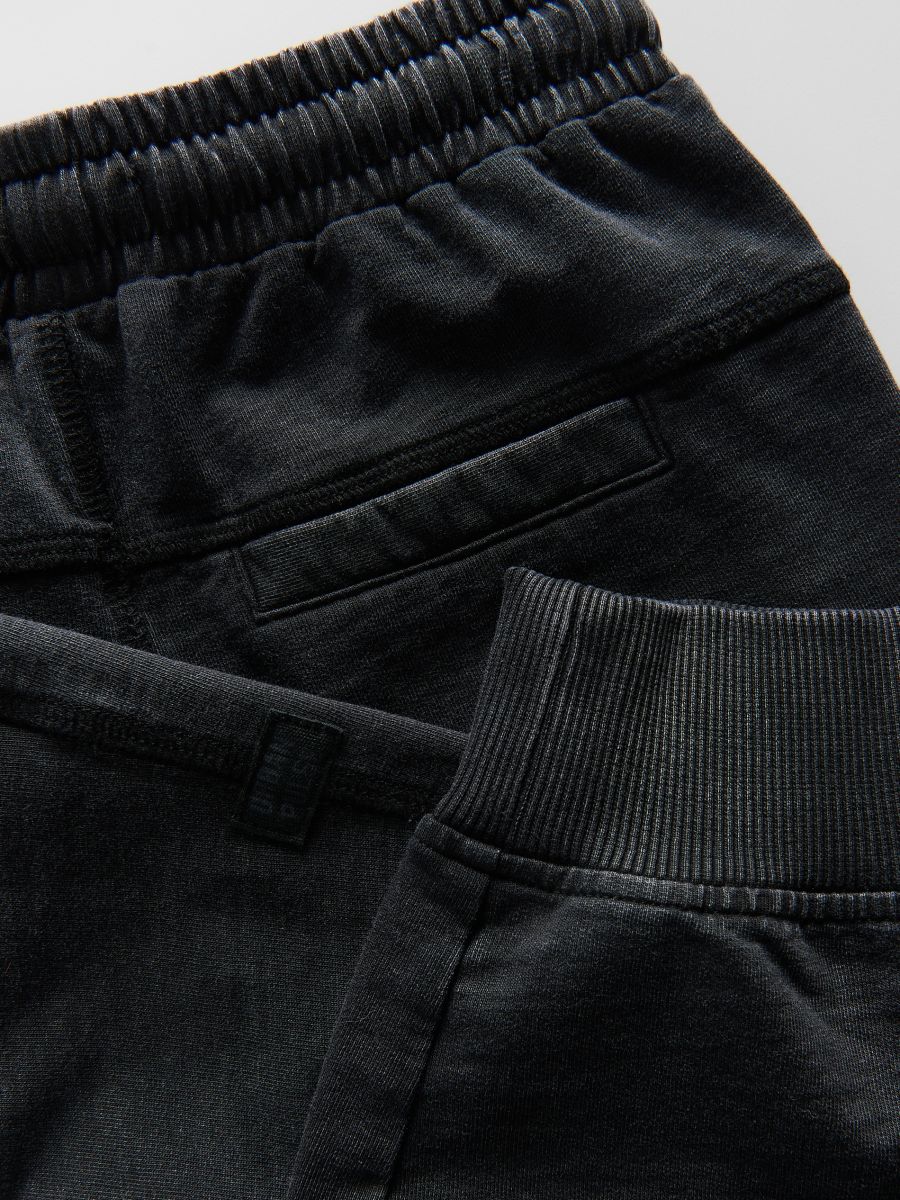Cotton joggers with pockets - black - RESERVED - 3