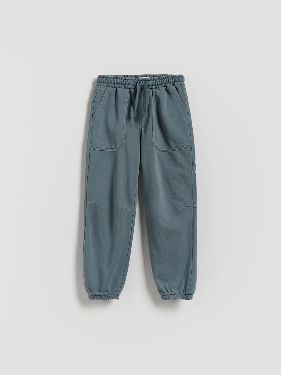 Cotton joggers - dark turquoise - RESERVED