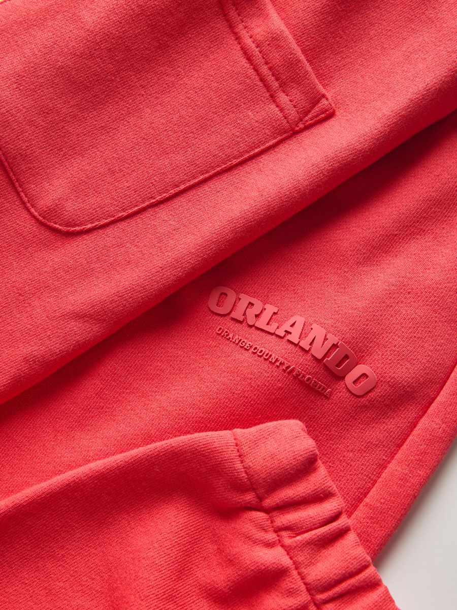 Pamučne jogger pantalone - crvena - RESERVED - 3