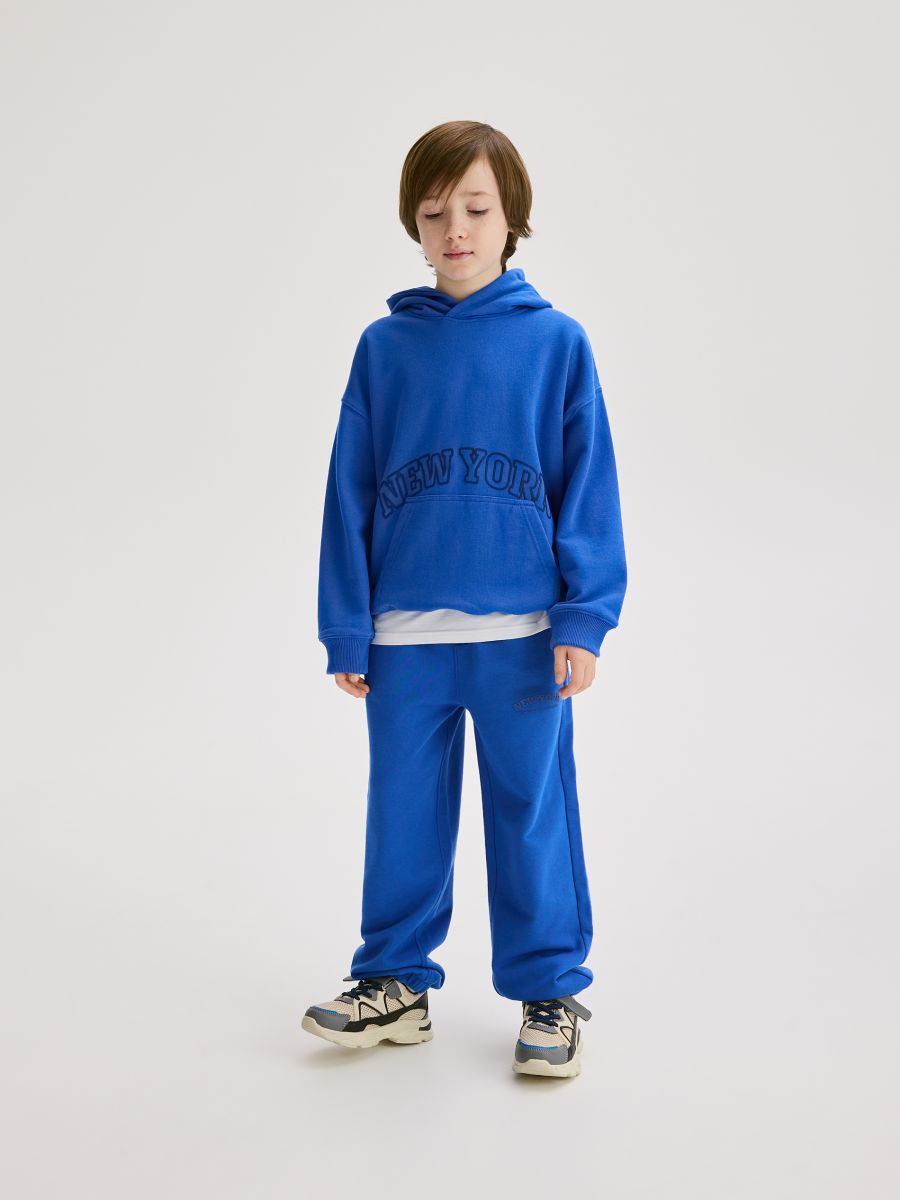 Pamučne jogger pantalone - plava - RESERVED - 4