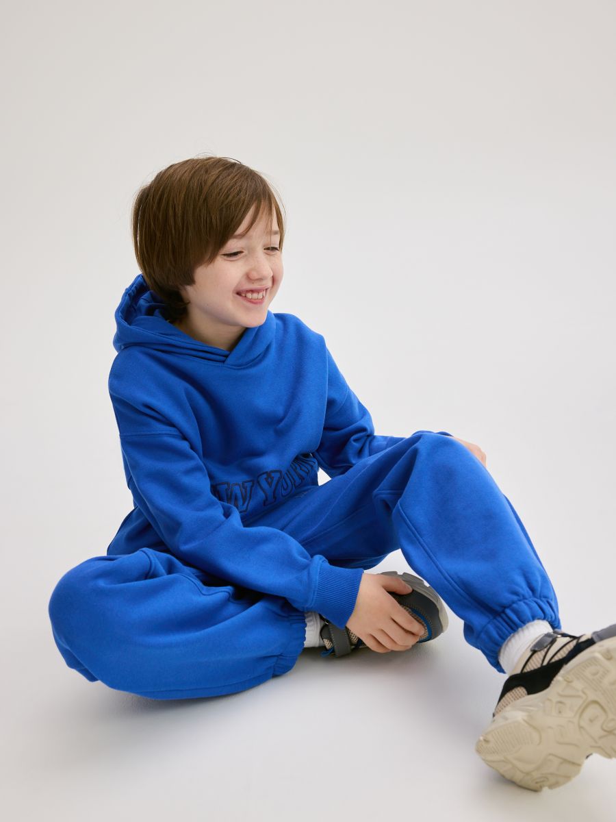 Pamučne jogger pantalone - plava - RESERVED - 5