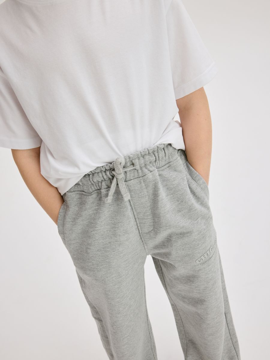 Pamučne jogger pantalone - tamno siva - RESERVED - 5