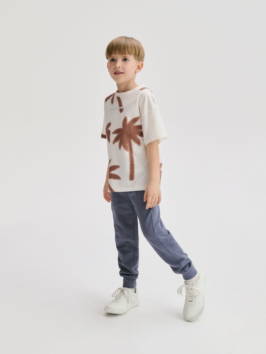 Pamučne jogger pantalone - plava - RESERVED - 3