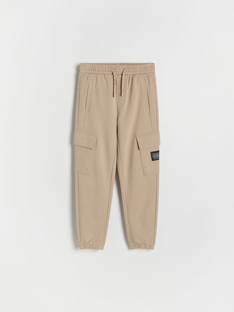 Cargo joggers with pockets - beige - RESERVED - 2
