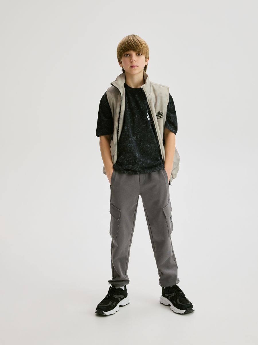 Cargo joggers with pockets - dark grey - RESERVED - 4