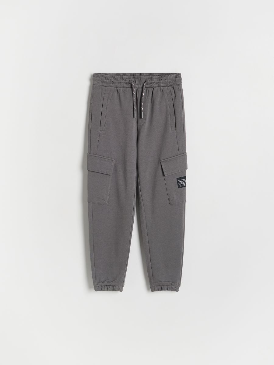 Cargo jogger pantalone s džepovima - tamno siva - RESERVED