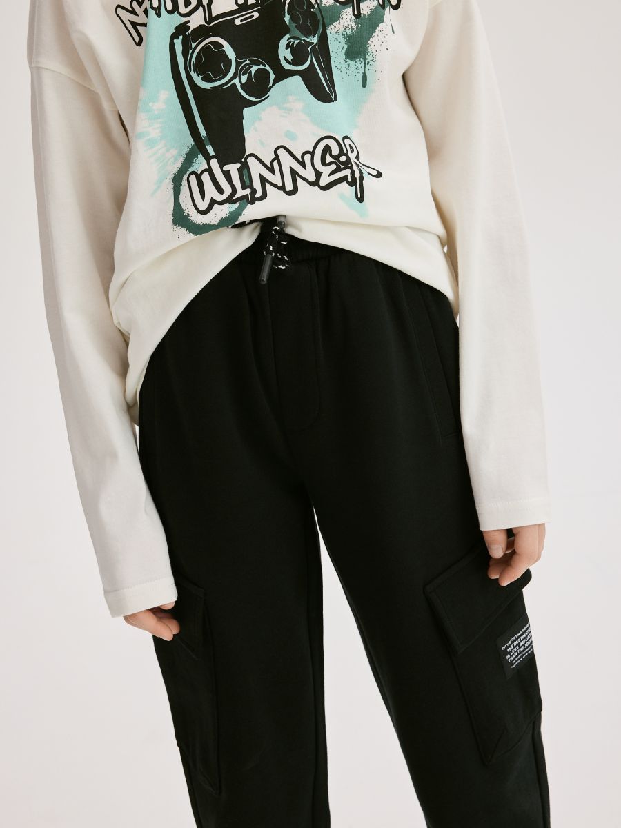Cargo joggers with pockets - black - RESERVED - 5