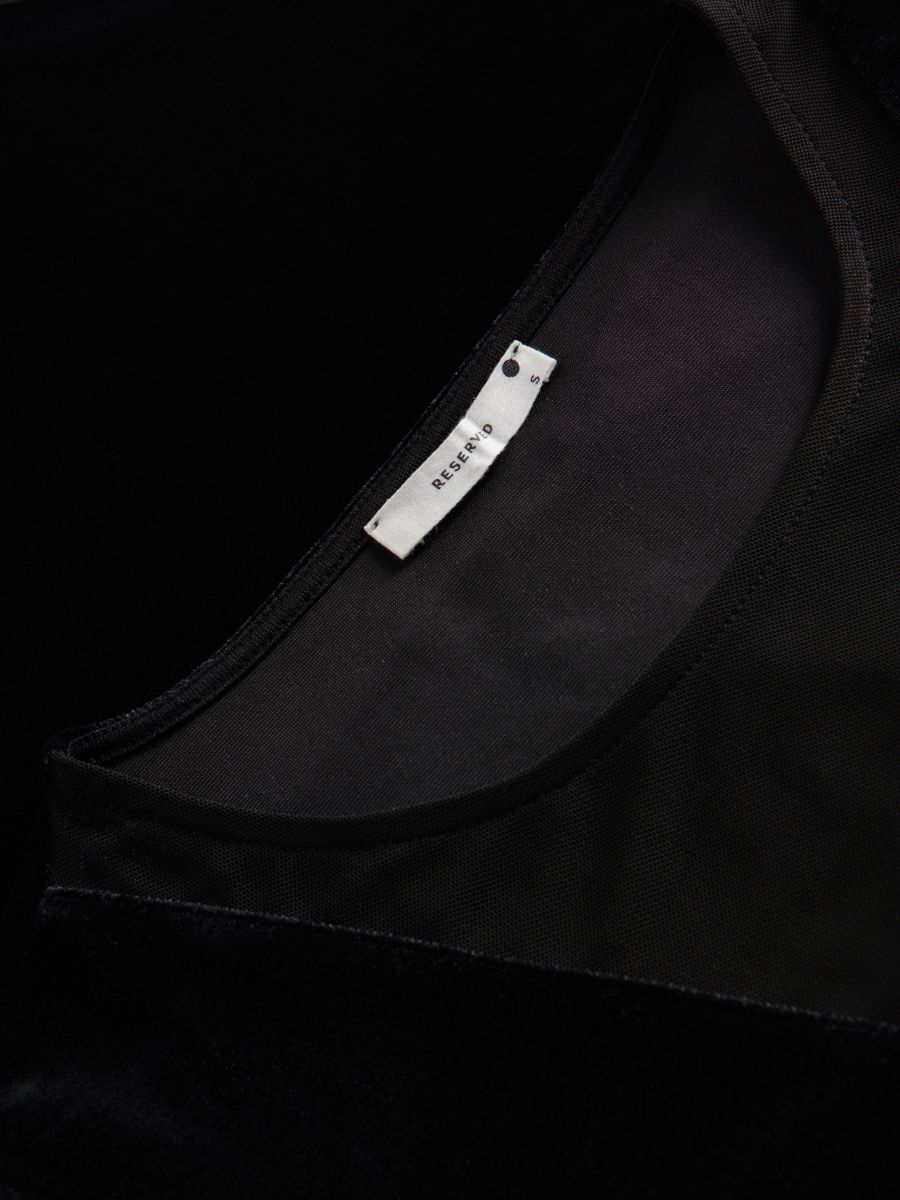 Body with mesh fabric - black - RESERVED - 5