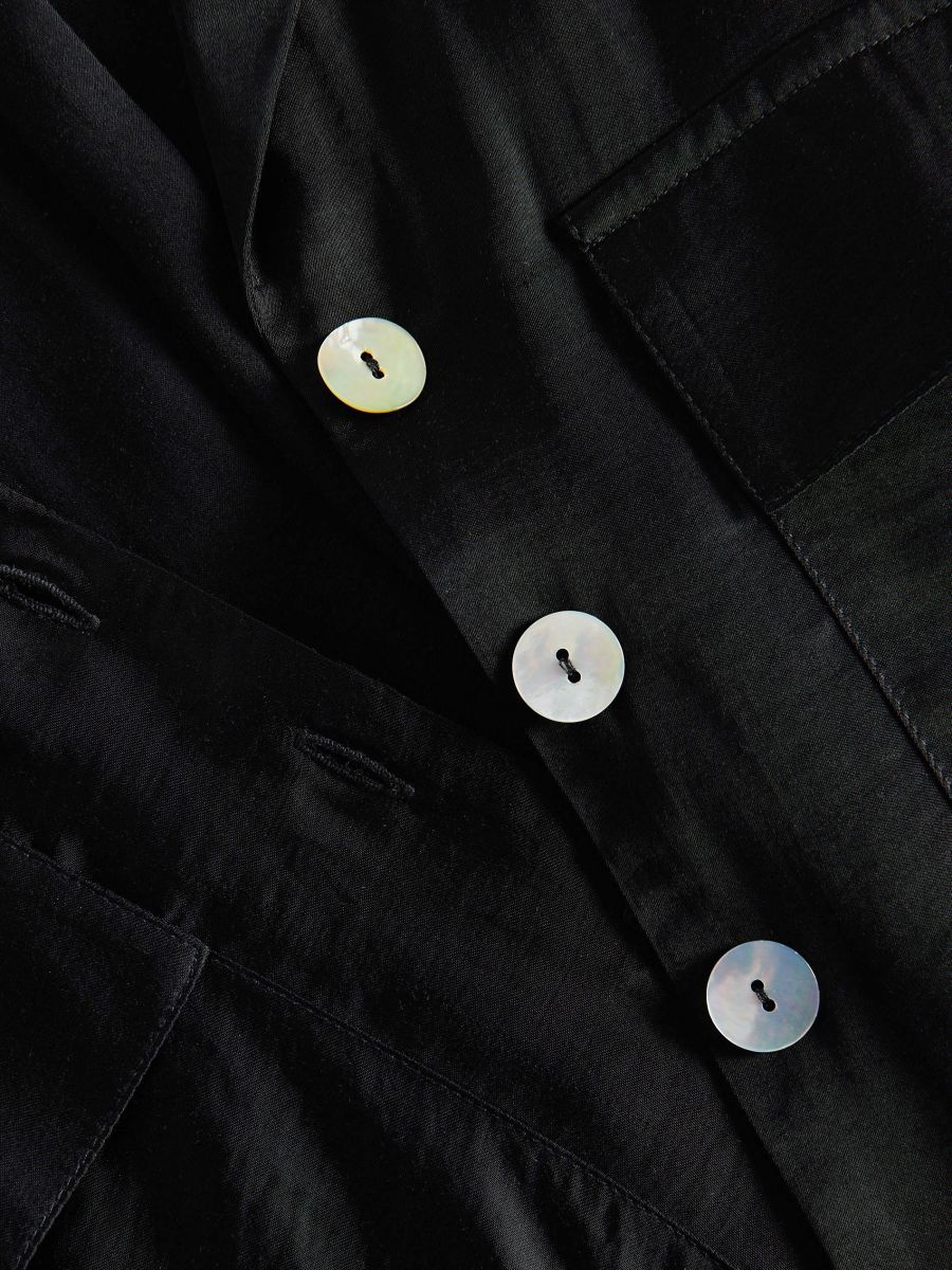 Hemdbluse aus Viskose - schwarz - RESERVED - 7