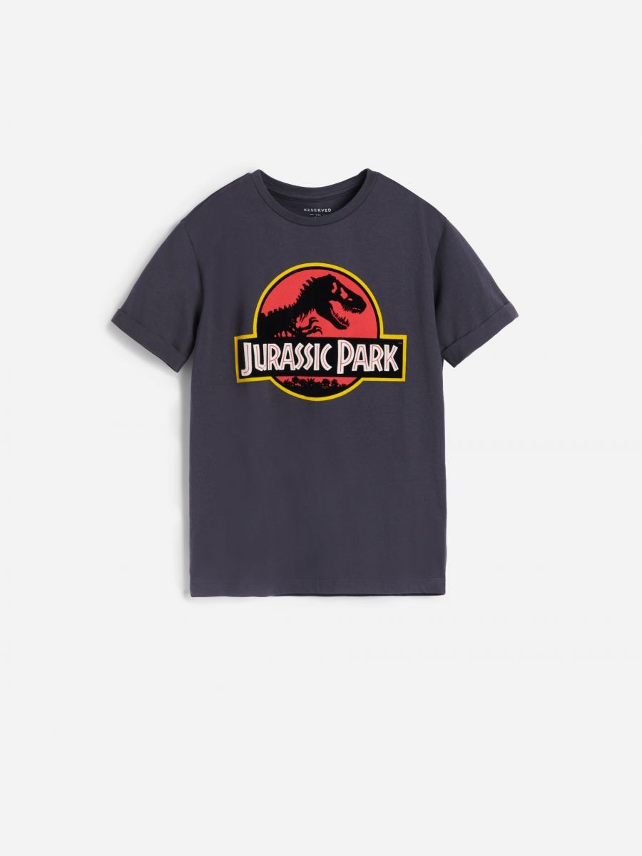 spark threat Make clear Tricou Jurassic Park, din bumbac, RESERVED, ZJ191-99X