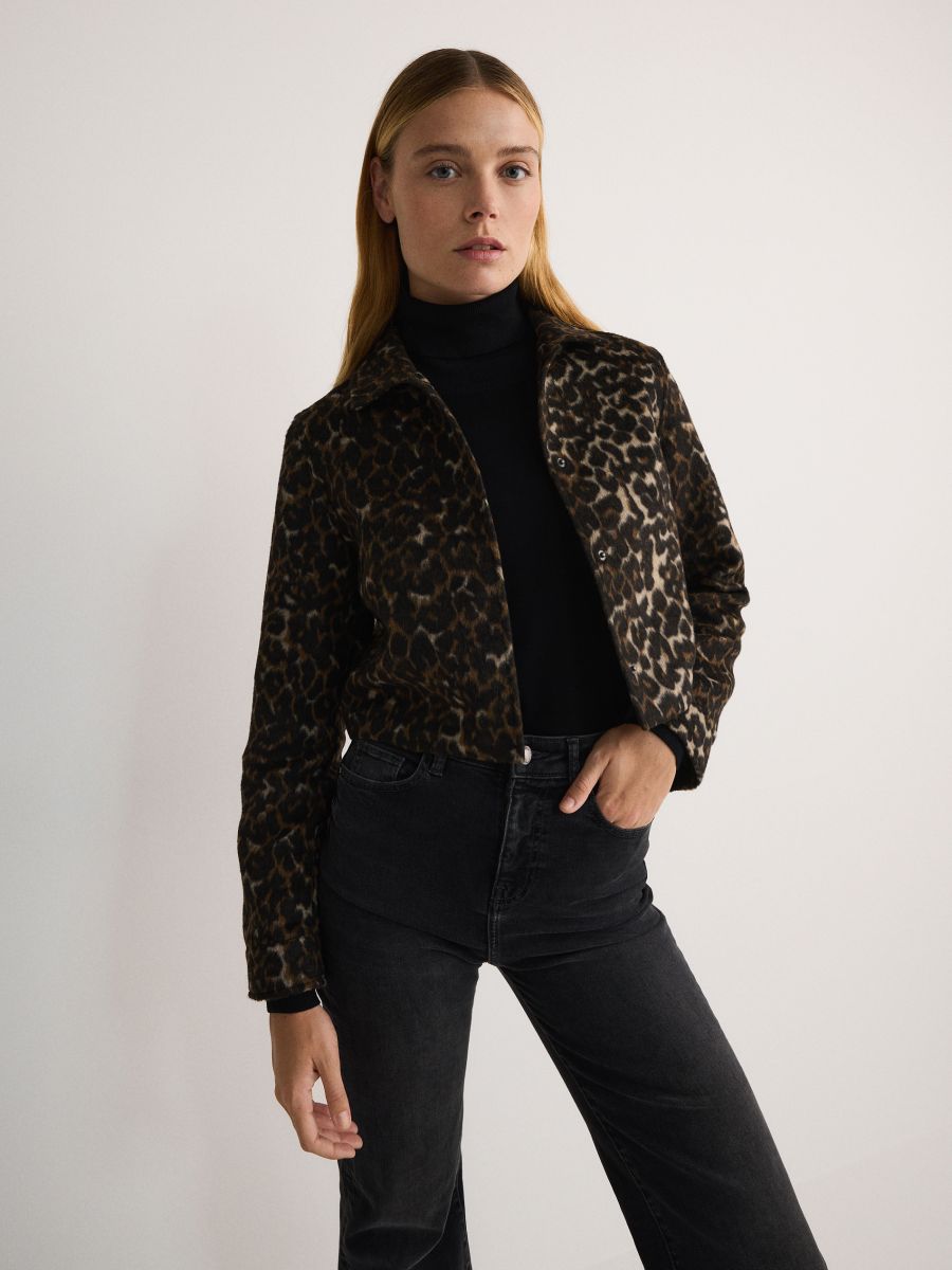 Animal pattern shacket - multicolor - RESERVED - 2