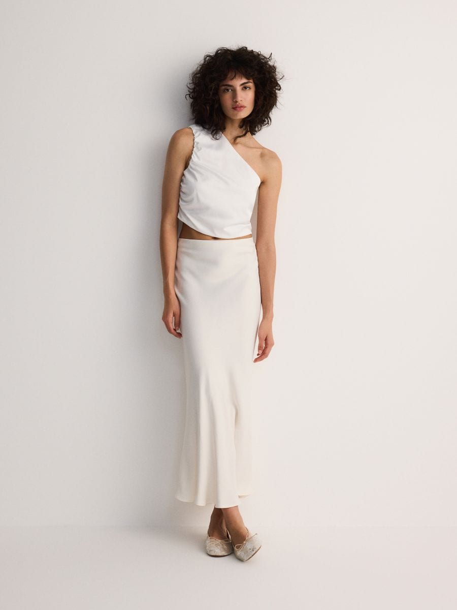 Viscose skirt - white - RESERVED