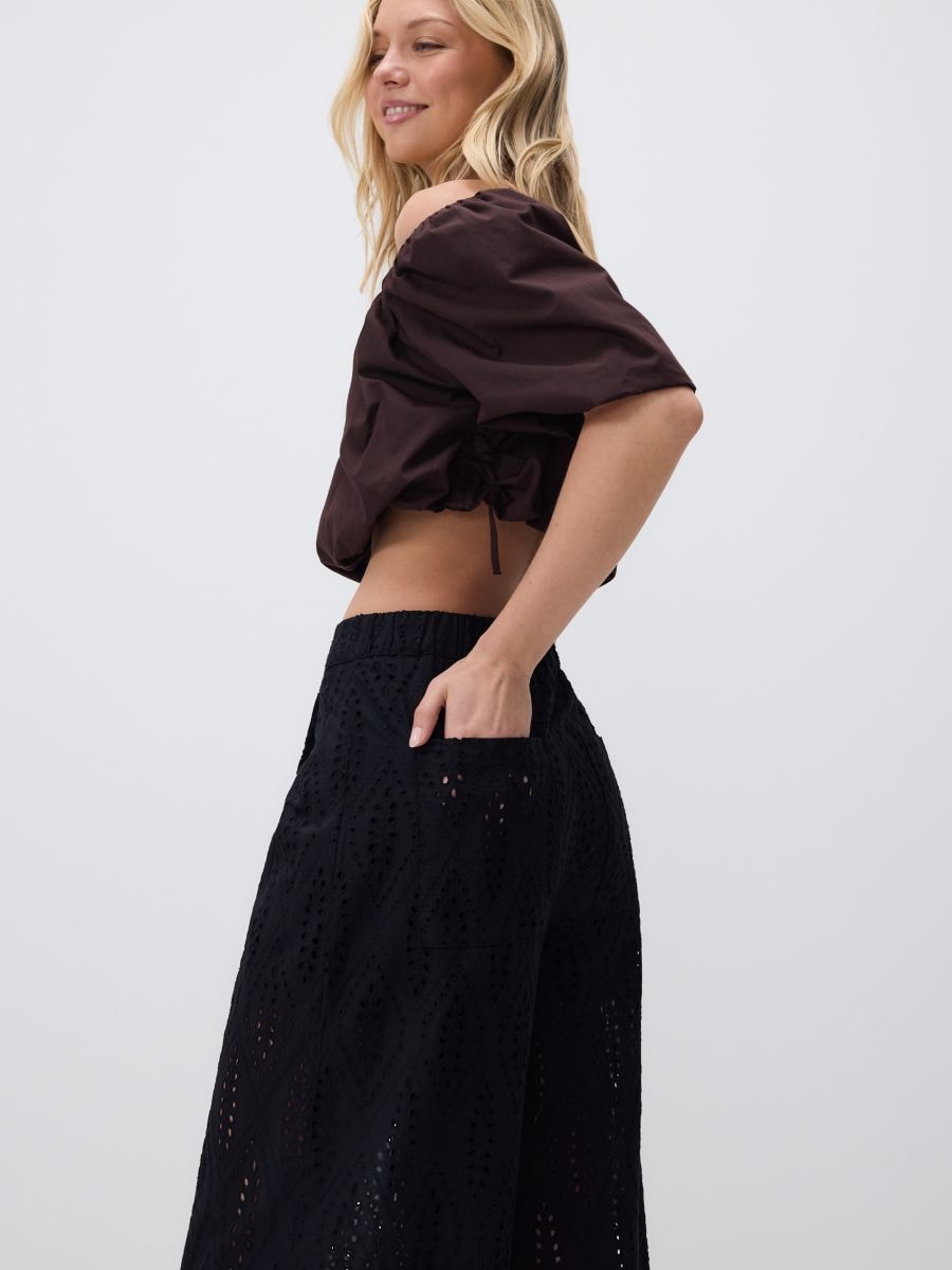 Openwork trousers - black - RESERVED - 4