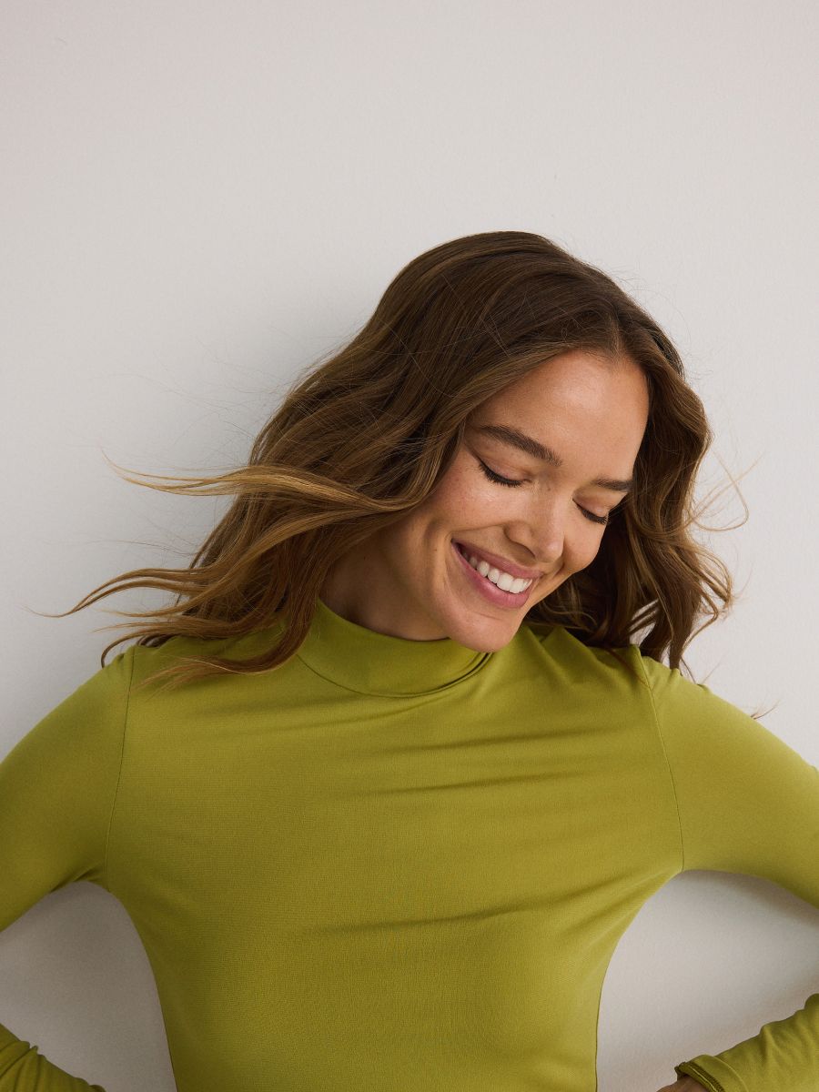 Long-sleeved turtleneck - olive - RESERVED - 2