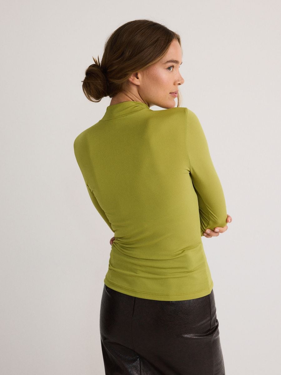Long-sleeved turtleneck - olive - RESERVED - 4