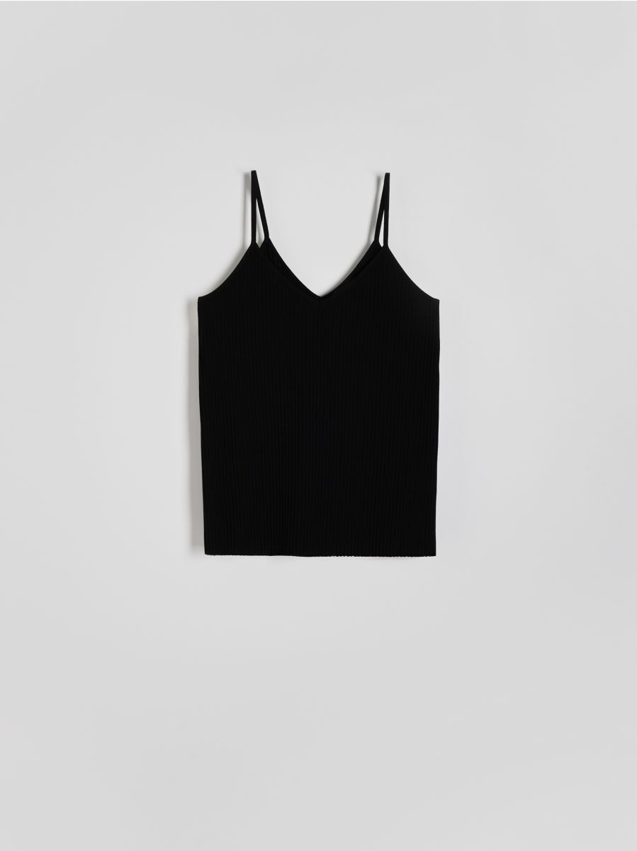Jersey top with straps - black - RESERVED - 2