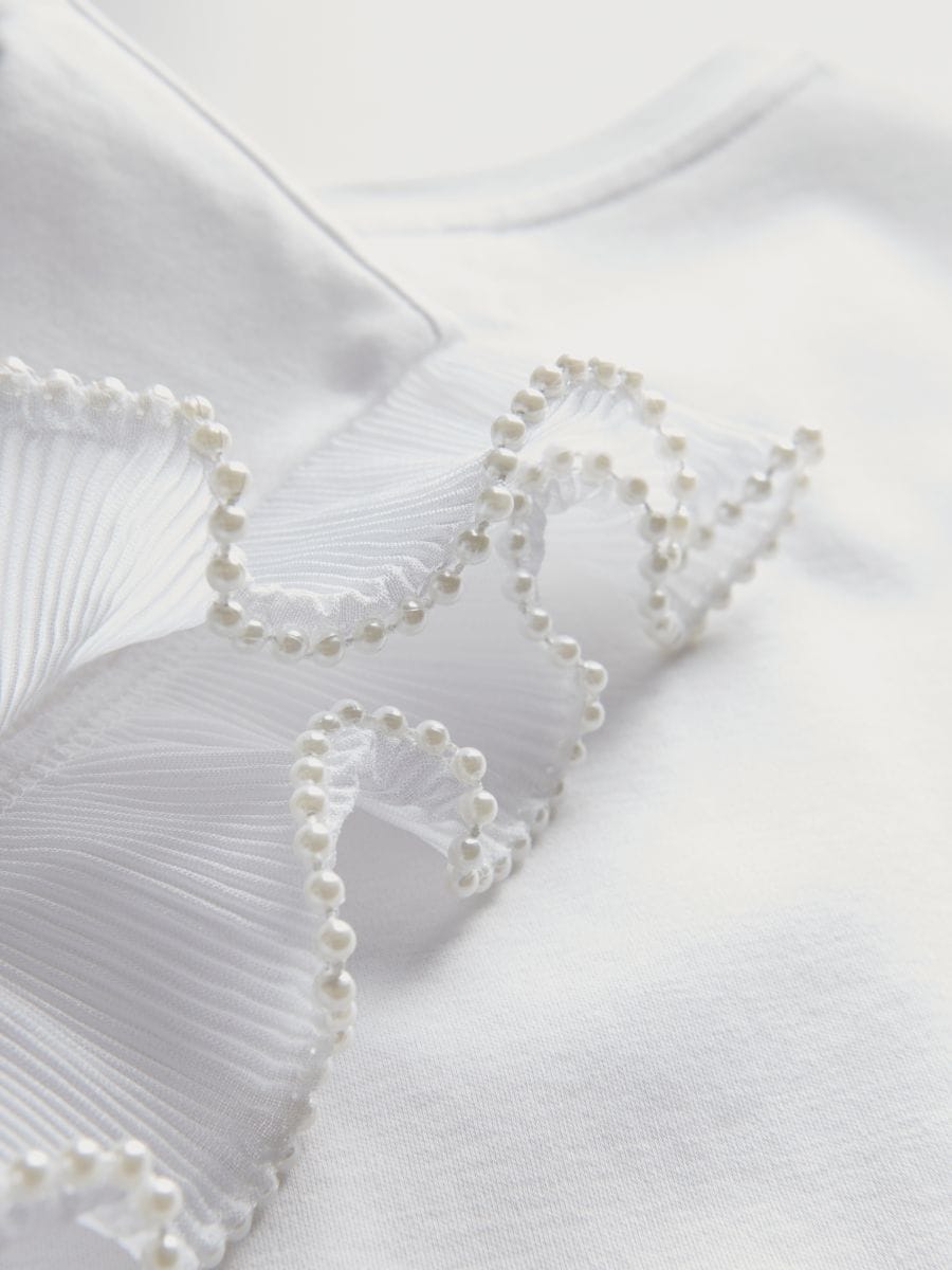 Ruffle blouse - white - RESERVED - 4