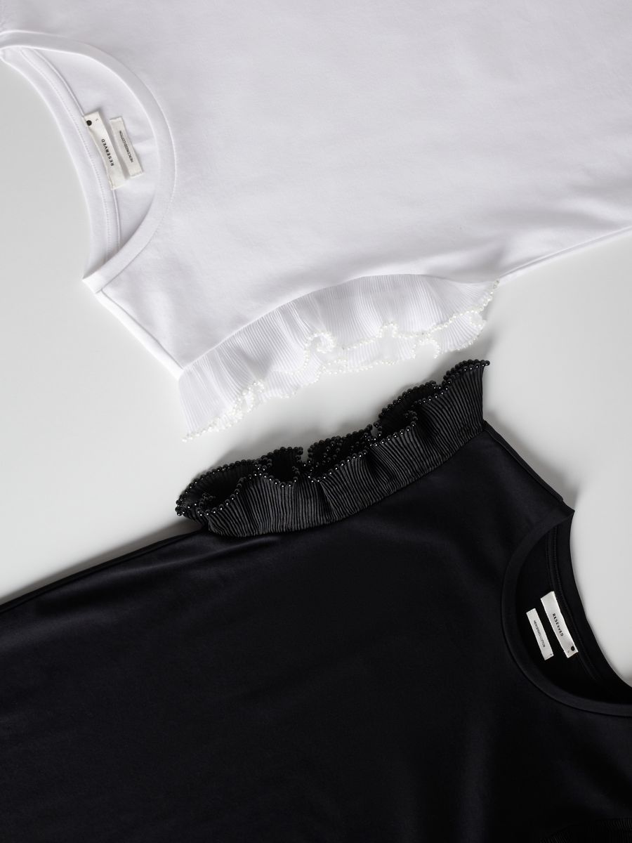 Ruffle blouse - white - RESERVED - 5