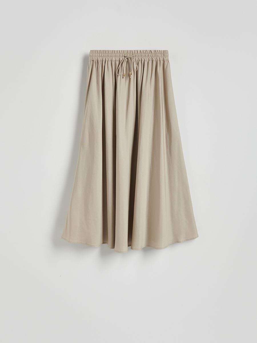 Gonna midi in lyocell - beige - RESERVED - 6