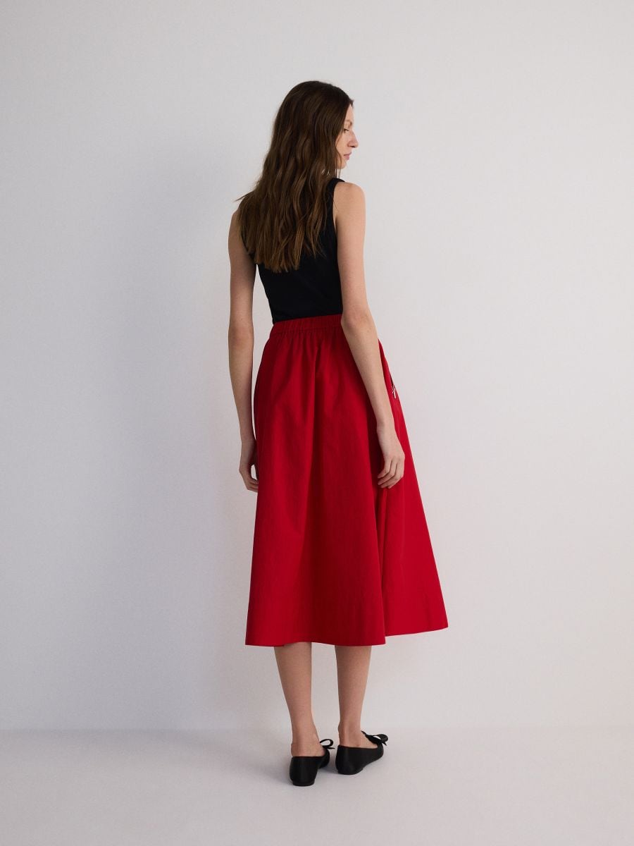 Flared skirt with pockets - red - RESERVED - 5