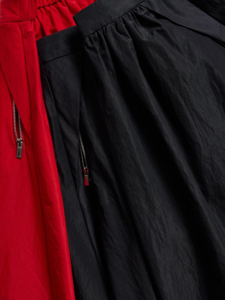 Flared skirt with pockets - red - RESERVED - 2