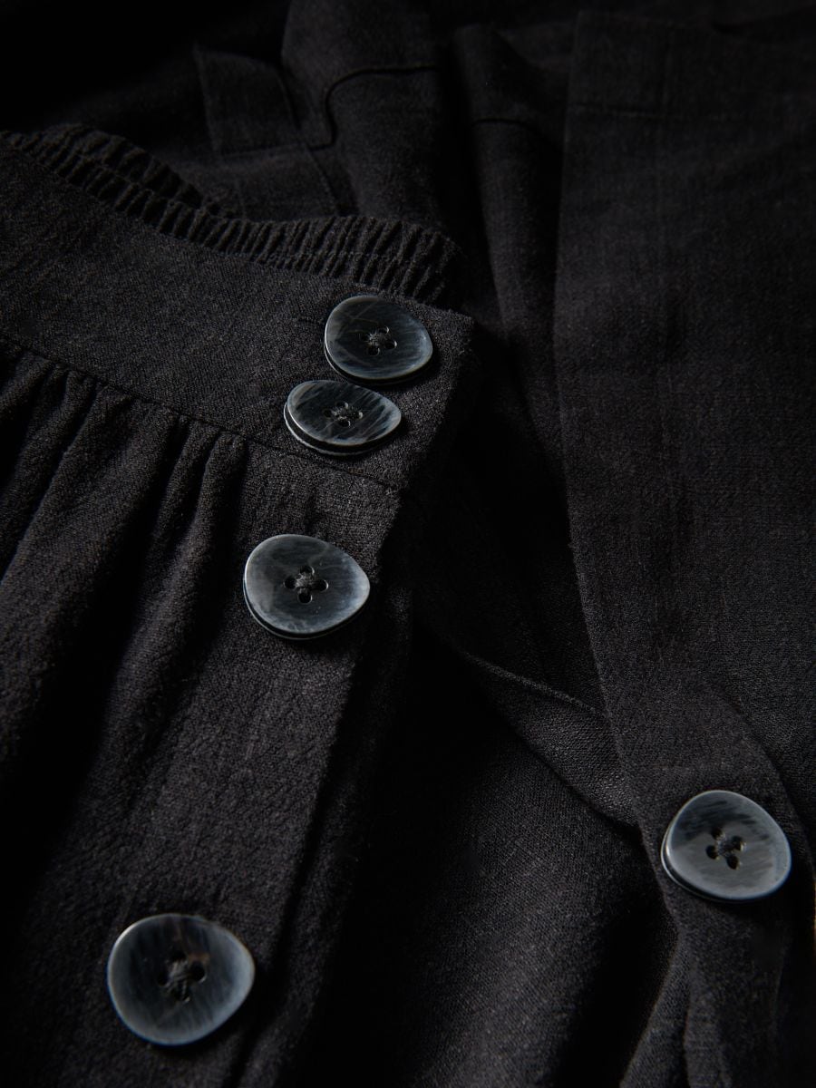 Skirt with linen blend - black - RESERVED - 6