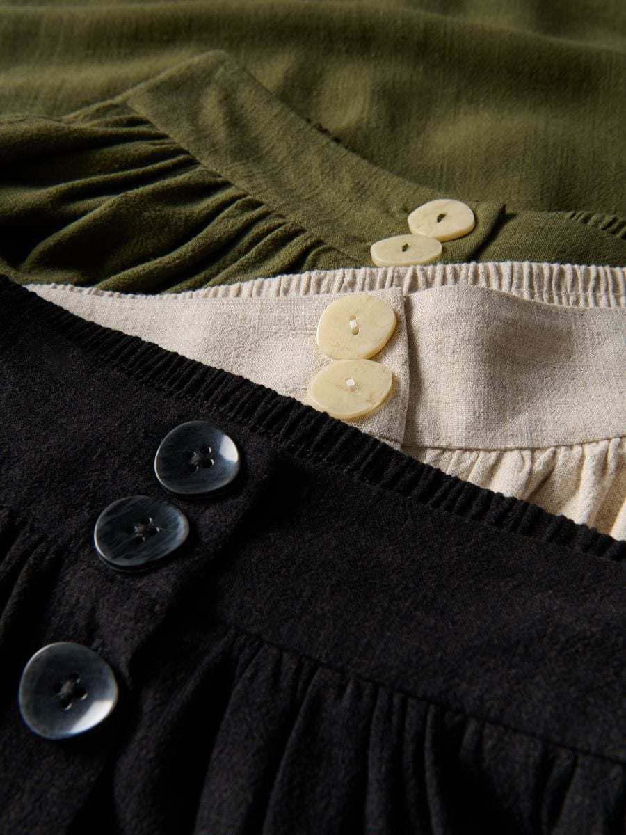 Skirt with linen blend - black - RESERVED - 7