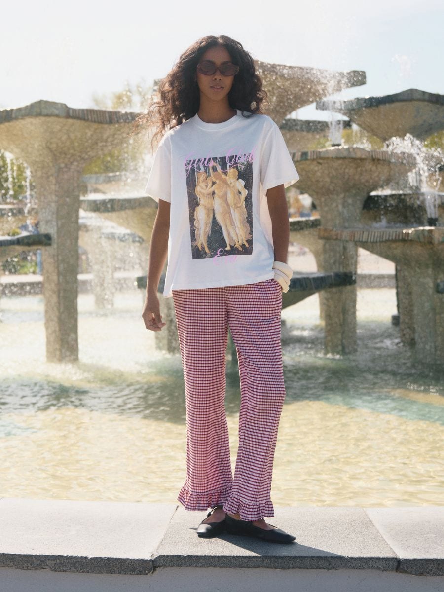 LADIES` TROUSERS - hnědá - RESERVED