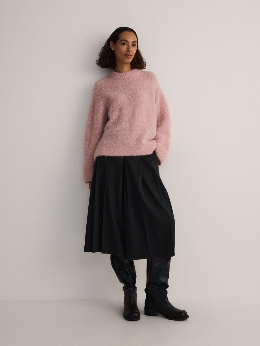 Sweater with wool and mohair   - rose - RESERVED - 5