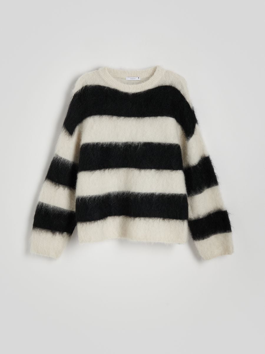 Sweter z dodatkiem wełny i moheru - wielobarwny - RESERVED - 5