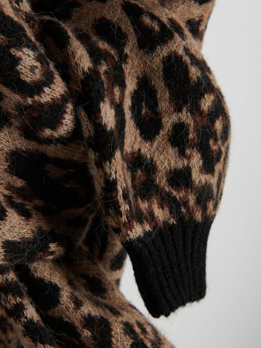 Pullover mit Leopardmuster aus Wollgemisch - bunt - RESERVED - 6