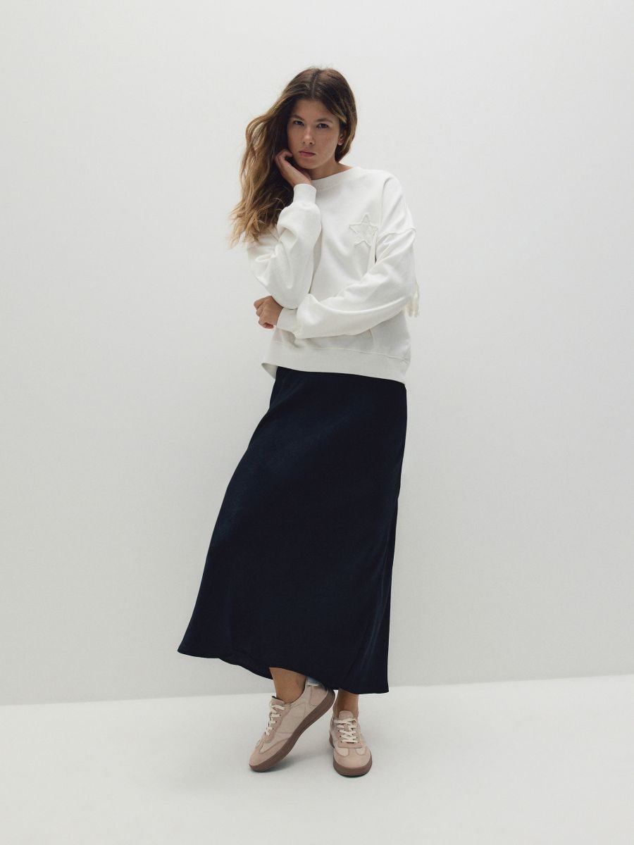 Oversized sweater met patches - CRÈME - RESERVED - 4