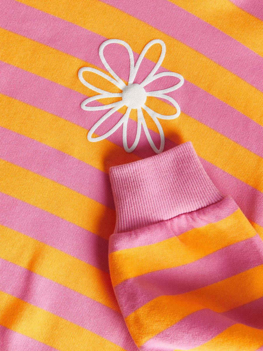 Oversized stripe sweatshirt - multicolor - RESERVED - 5